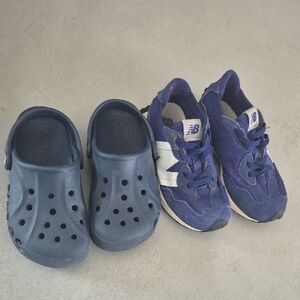 New Balance And CROCS Kids Dark Blue Sneakers